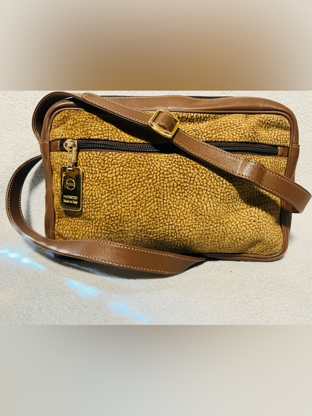 Borbonese Quail Suede Crossbody/Shoulder bag